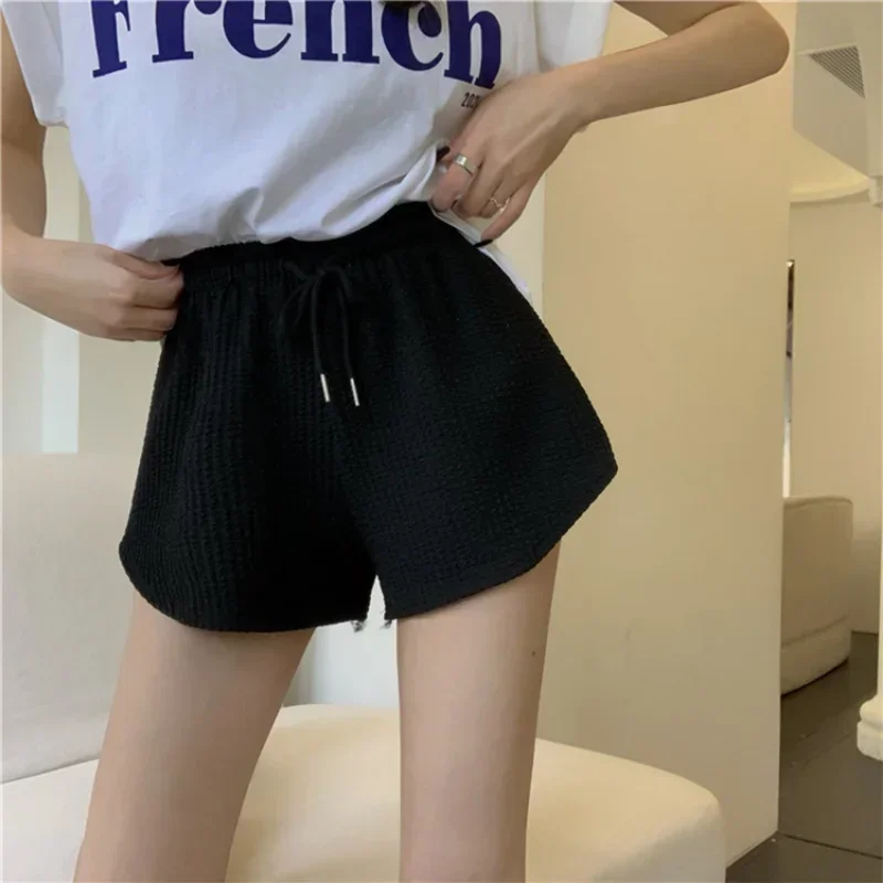 Women Gym Fitness Running Shorts Women\'s Summer Thin Style Loose Casual Large Size Wide Leg High Waist A-word Sports Hot Pants