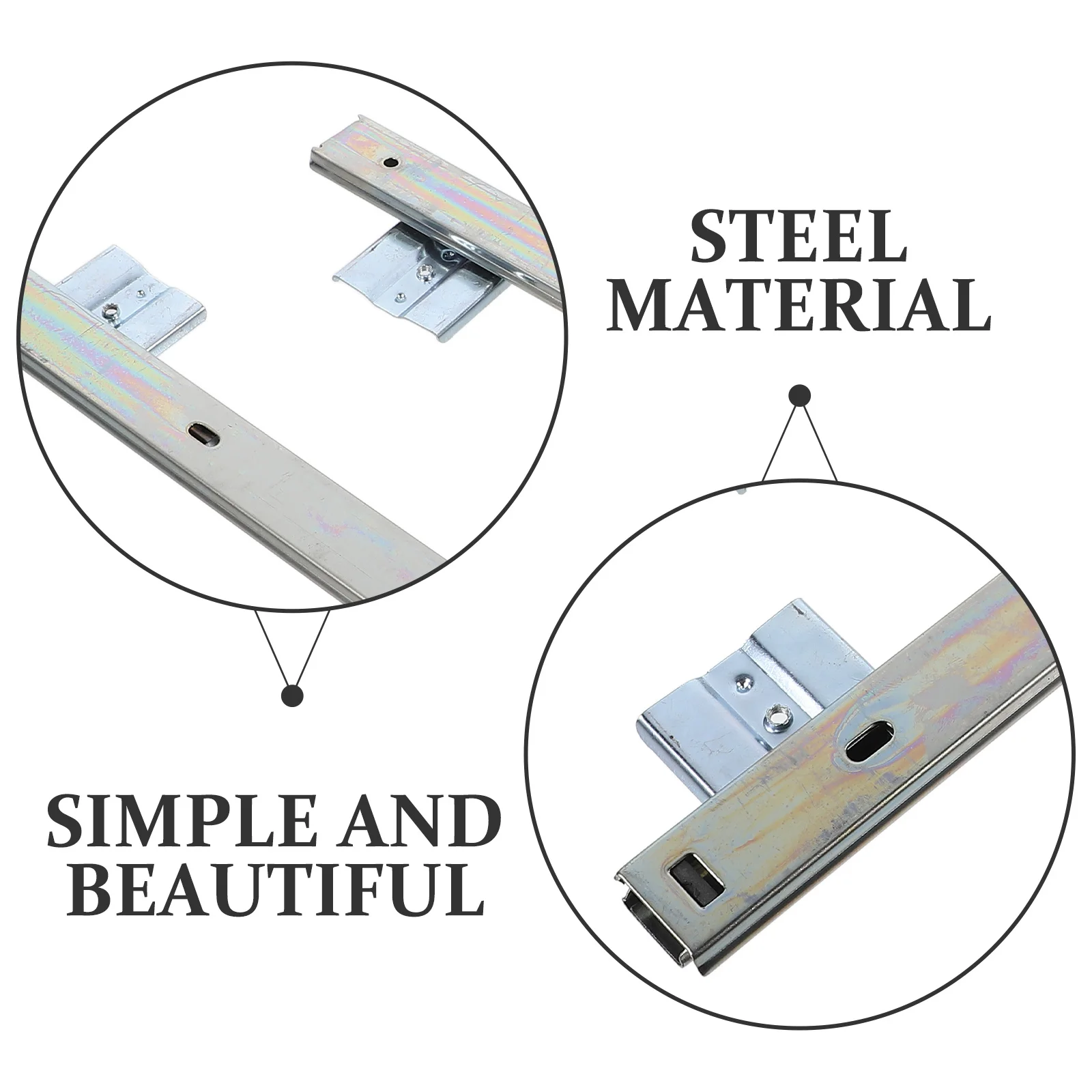

1Set Keyboard Slide Steel Durable Side Mount Keyboard Slide Track Rail Replacement for Desk Tray Drawer Computer Furniture