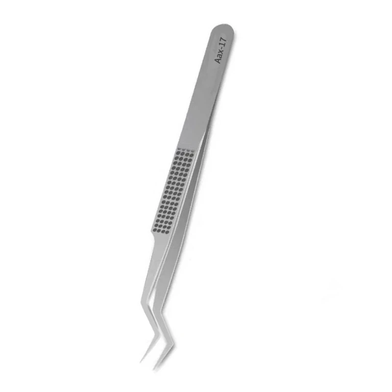 Pinzette posizionamento ergonomiche per chip stagno in acciaio inossidabile per pinze per saldatura riparazione chip