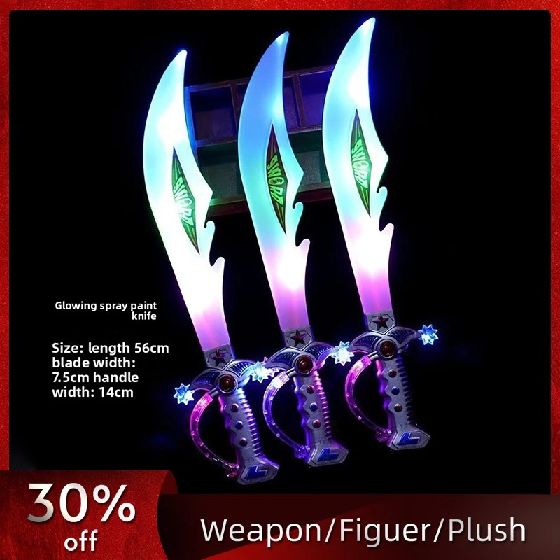 Miecz świetlny z tworzywa sztucznego 56 cm / 22,05 cala, kolorowe rekwizyty modelarskie, akcesoria do gier, artykuły imprezowe, kolekcjonerskie dekoracje ekspozycyjne, zabawki na zewnątrz.