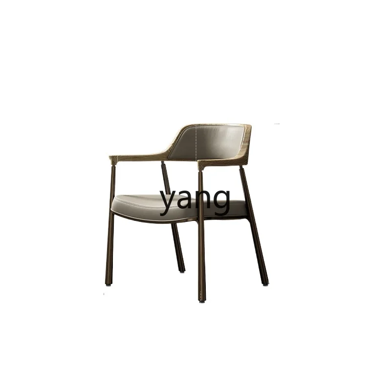 

CX Full Leather Tea Table and Chair Living Room Solid Wood Master Chair