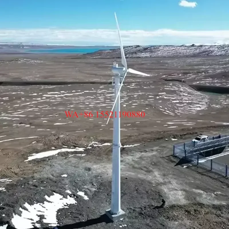 WMWMNU 100kW Horizontal Axis Wind Turbine System 3 Blades 19m Rotor Diameter for Home Use Wind Power Generation