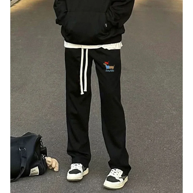 

Men's Casual Straight Leg Pants Spring Autumn Loose Versatile Sporty plus Size New Fashionable Polyester Fiber