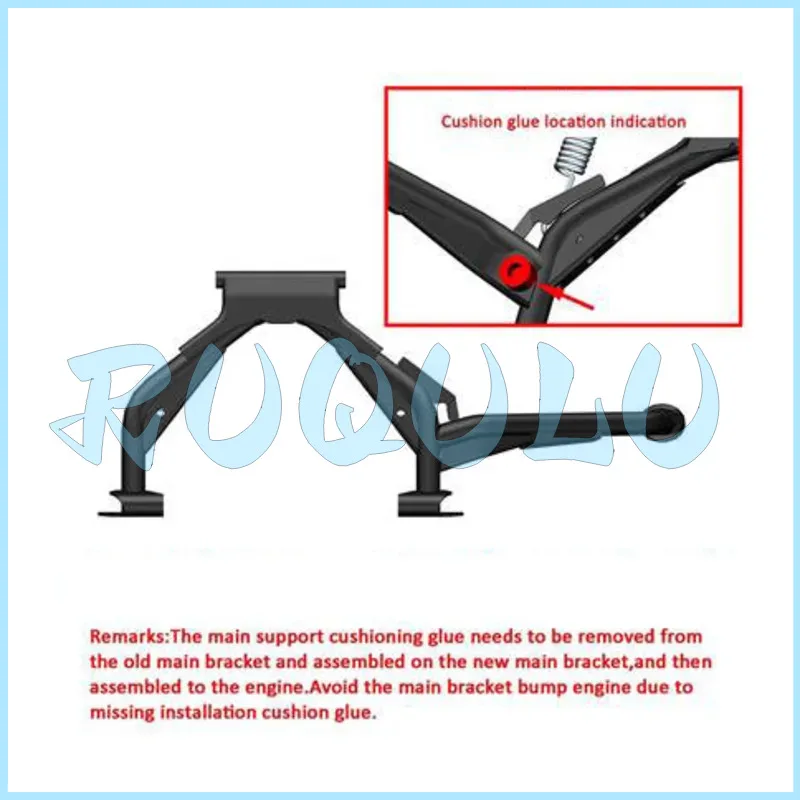 1zt350t-k Main Bracket After-sales Assembly (with Buffer Glue) 4026400-063000 For Zontes