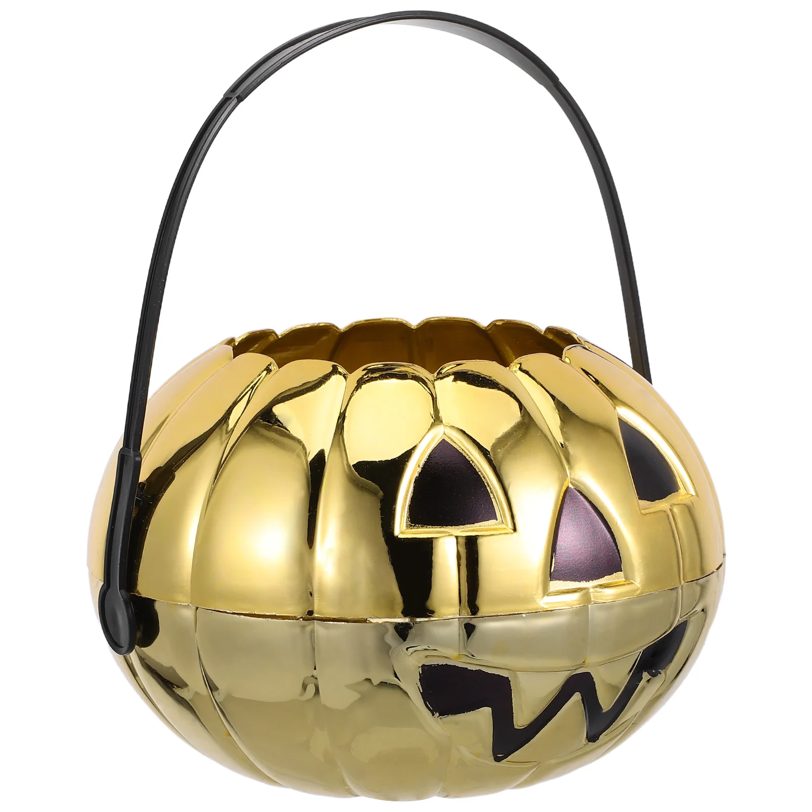 

Pumpkin Candy Basket Large Capacity Lightweight Plastic Halloween Trick-Or-Treat Bucket For Kids Adults Party Decor Storage