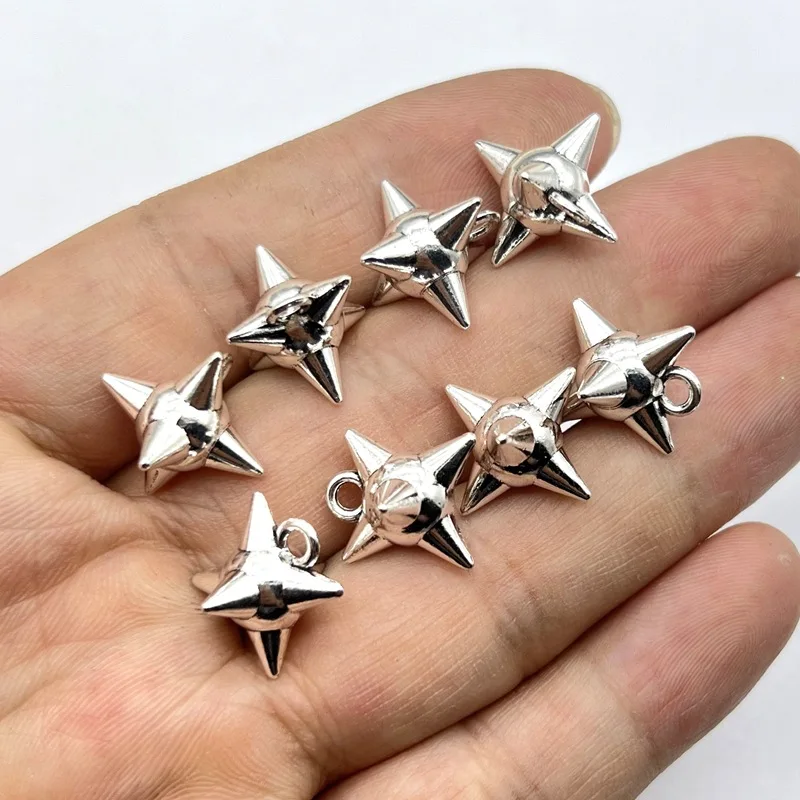 10PCS DIY jewelry accessories, nail ball, meteor hammer pendant, necklace, clothing, glossy three-dimensional accessories