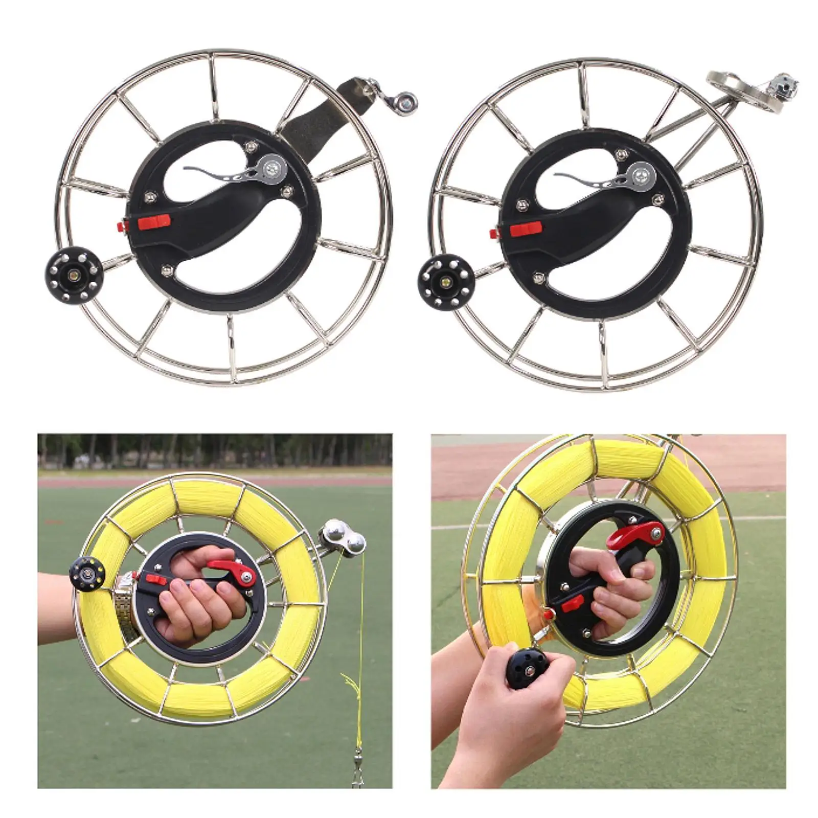 Kite String Reel Winder Outside Game Hand Brake for Travel Picnic Beginners