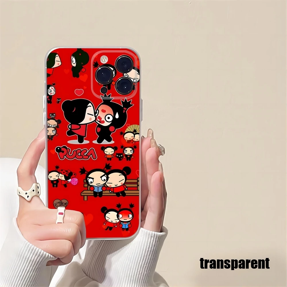 Fashion Cute cartoon Pucca Phone Case new 2024 For iPhone 16 15 14 12 creative method 13 11 Pro Max Mini X XR XS Max 7 8 Plus tr