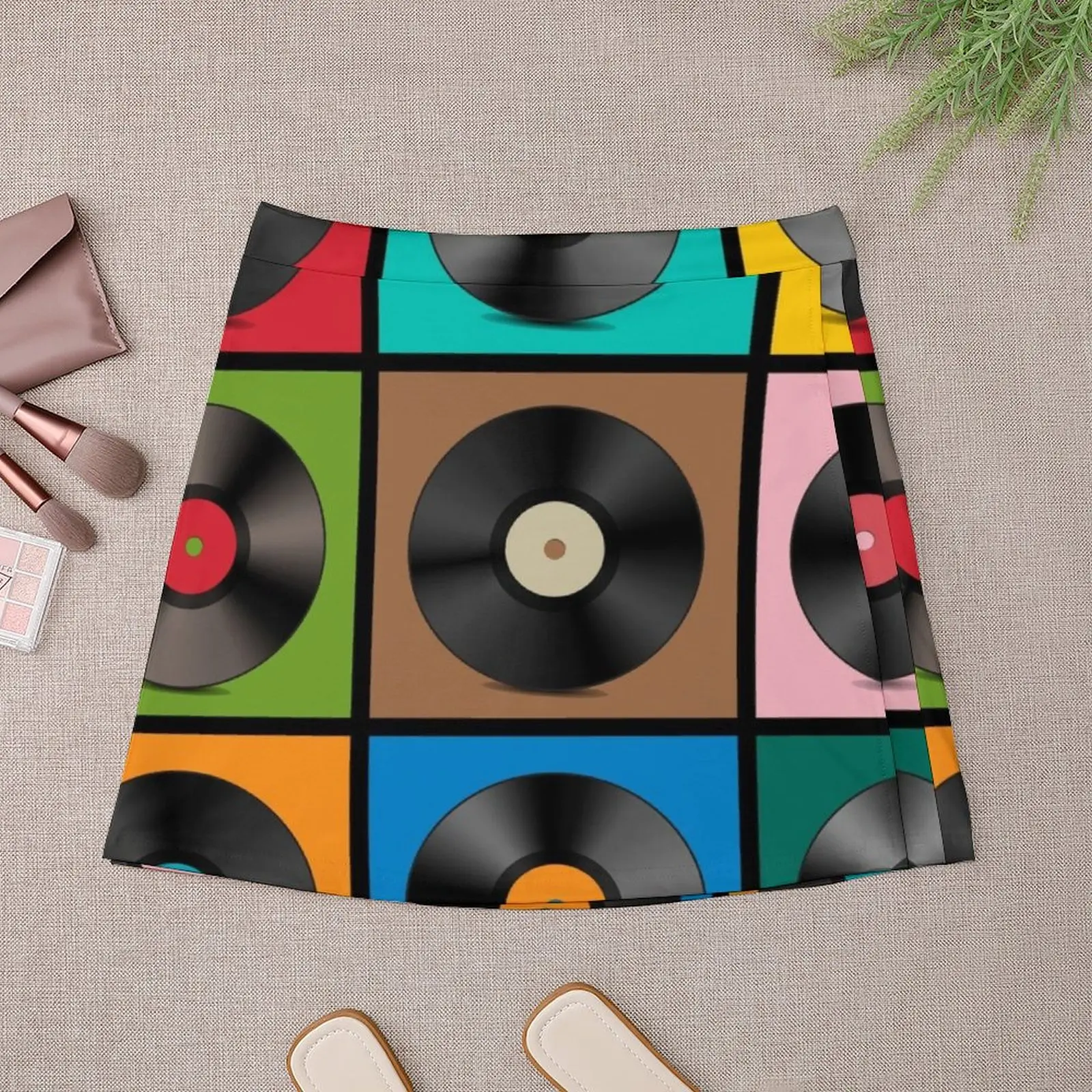 Vinyl collage Mini Skirt skirts for womens 2023 Skirt satin korean style skirt skorts for women