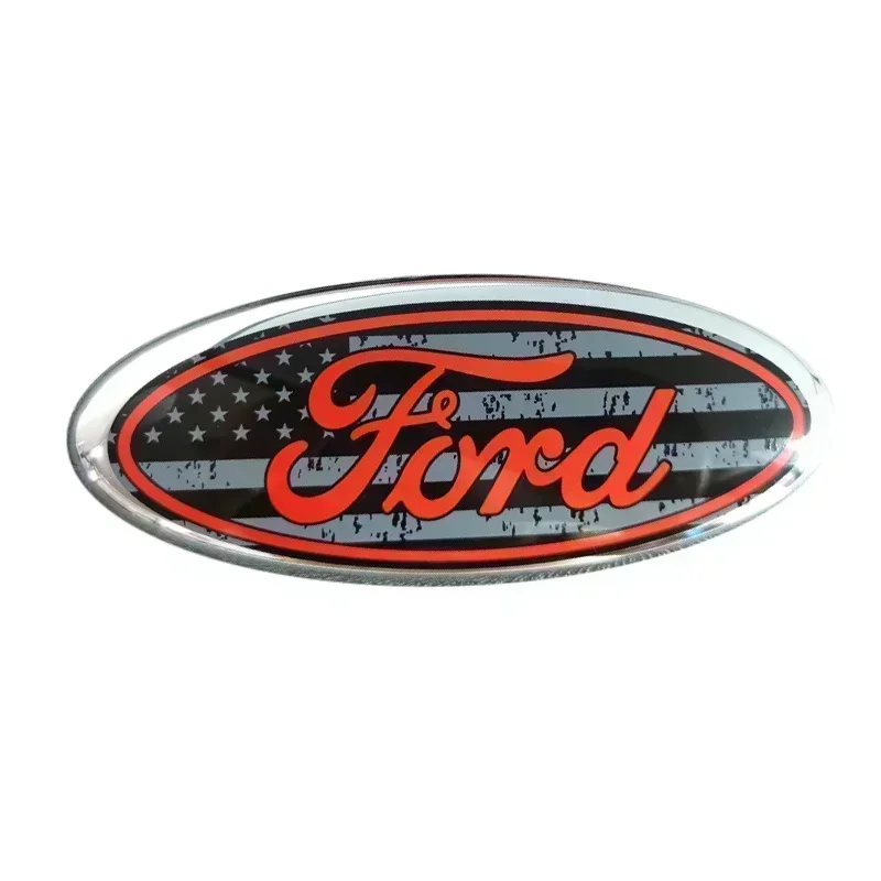 Emblema de coche de 14,5x5,8 cm para Ford Edge Escape Fiesta Transit Ranger Fusion Focus 2 3 Mondeo Kuga, pegatina para maletero trasero y capó