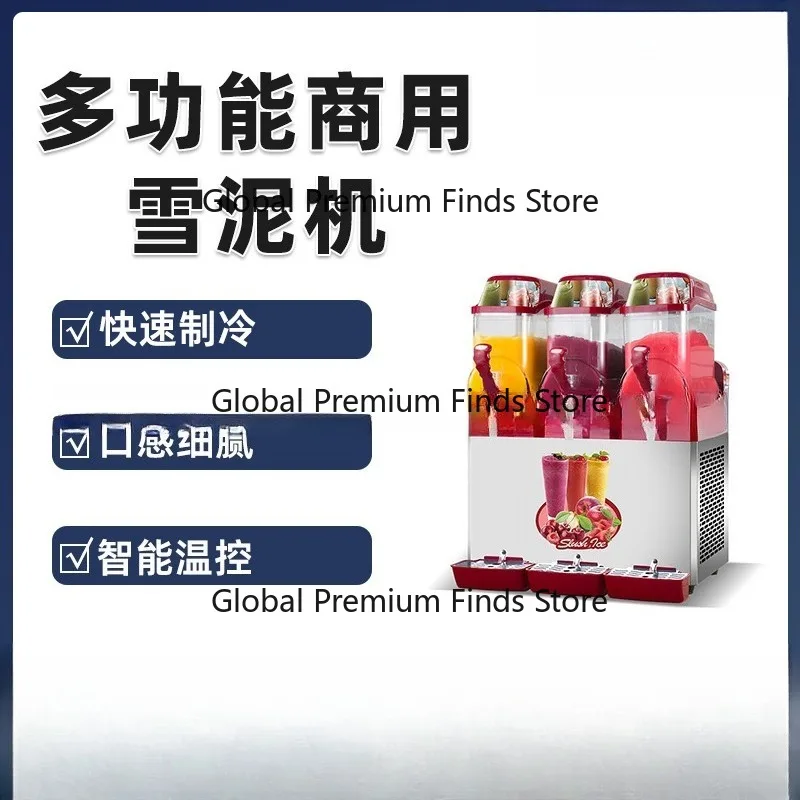 

12L Stainless Steel Slush Machine Commercial Single Double Triple Cylinder Snow Melting Machine for Milk Tea Shop Bar Use