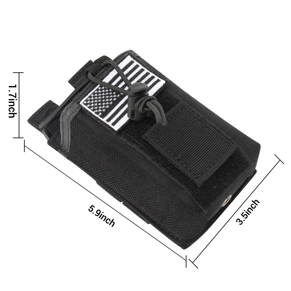 MOLLE-전술 워키 토키 홀스터 파우치 홀더, 나일론 가방, Baofeng TYT, wouxun, 양방향 라디오 캐리 백, 허리 팩, 2 개