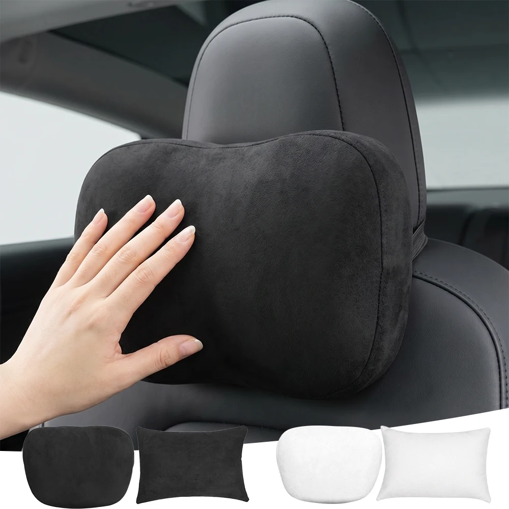 1PC For Tesla Model Y L Model 3 Y Highland Juniper Model 3 X S Cybertruck Roadster Car Headrest Neck Pillow Lumbar Backrest Pad