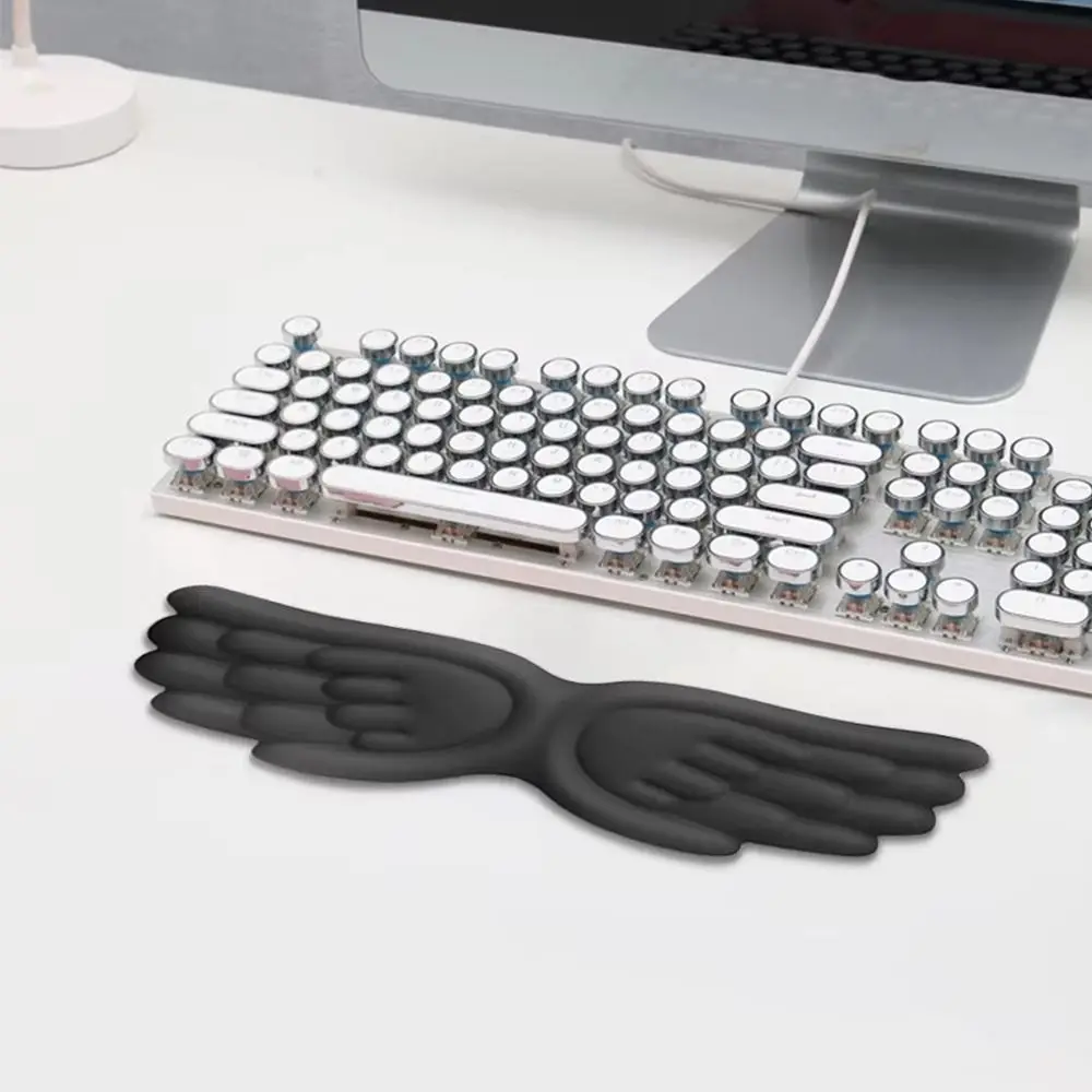 Slow Rebound Mouse Wrist Support Pad Wing Design Wrist Rest Wristband Mouse Mat Soft Waterproof Keyboard Hand Rest