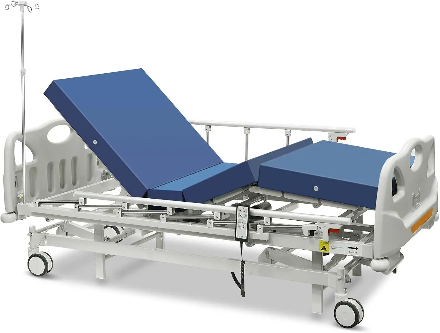 Full Electric Hospital Bed For Home Use With Pu Advanced Mattress And Linak Motors, Premium 4 Function Hospital Icu Bed With