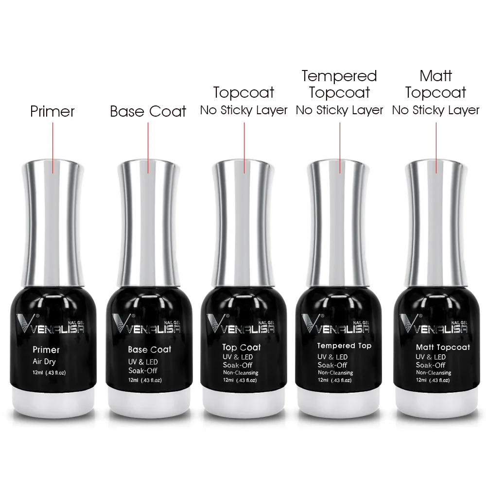 30/60 ml Venalisa Ultra Glossy Diamond Long Wear Top Coat TPO Free Soak Off UV LED Gel Refillation Anti-Gelb No-Sticky Top Coat – Detail 4