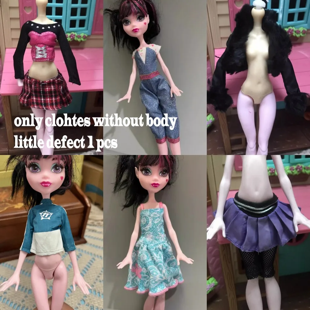 001 original monsters high school clothes pants skirt without Head 1pc DIY  Nude Doll  Draculaura girl Doll House Children Gifts