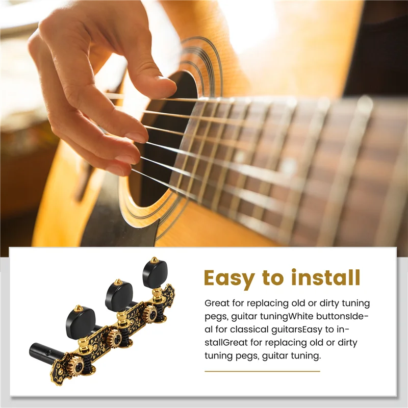 Guitar Machine Heads Classic Guitar String Tuning Pegs Key Gold Tuners Keys Part Parts Accessorieabht