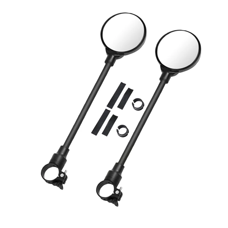 

AA75-2PCS Bicycle Bike Mirror 360° Adjustable HD Acrylic Minute Electric Moto Moped Rearview Mirror Bike Accessories