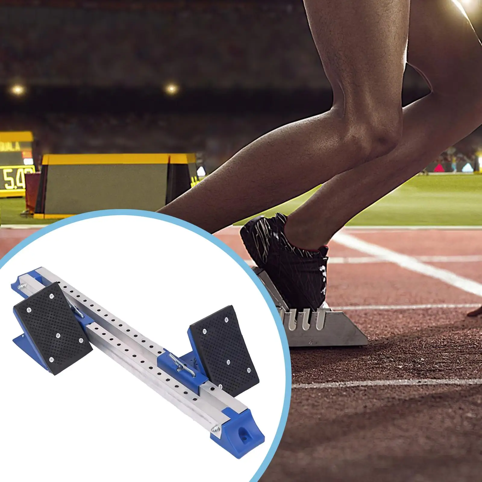 

Aluminum Alloy Starting Block Sprinter Pedal Sand Rubber Track Use Nonslip Running Block for Field Competition Beginners
