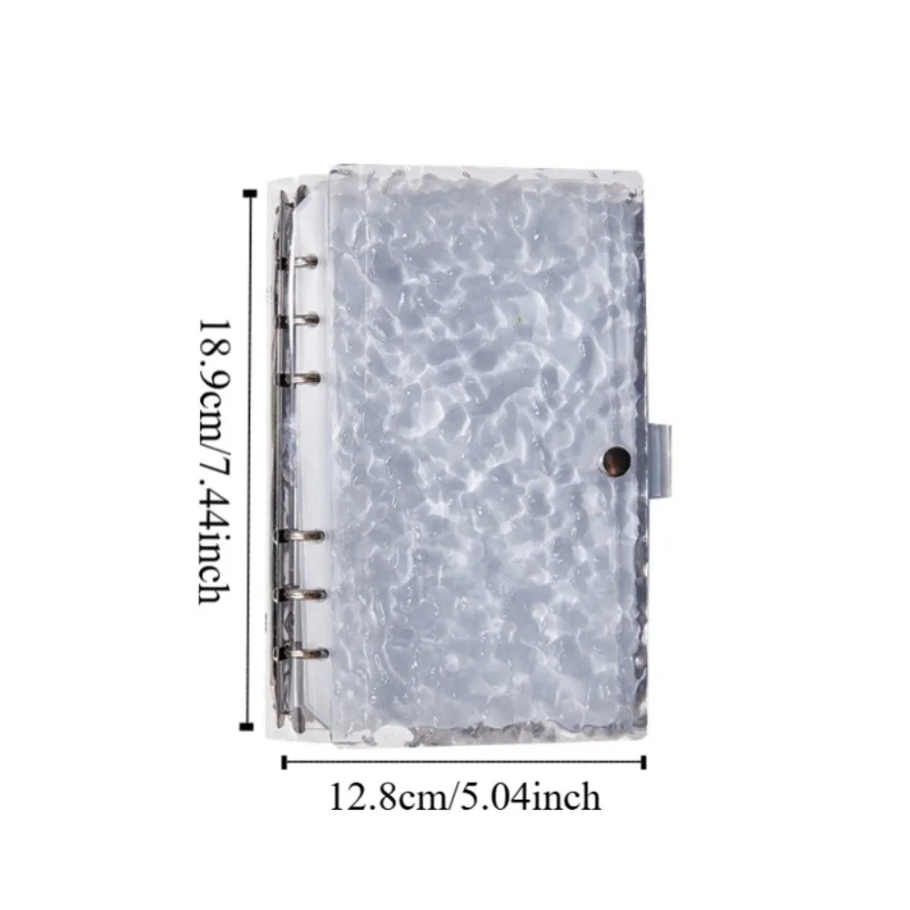 Korean Style Acrylic Water Ripples Money Saving Book Transparent Large Capacity Money Saving Challenge Waterproof Reusable