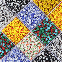 10g/pack 4mm Acrylic Watermelon Rice Beads Colored Stripe Pattern Loose Spacer Rice Beads For DIY Jewelry Making Accessories