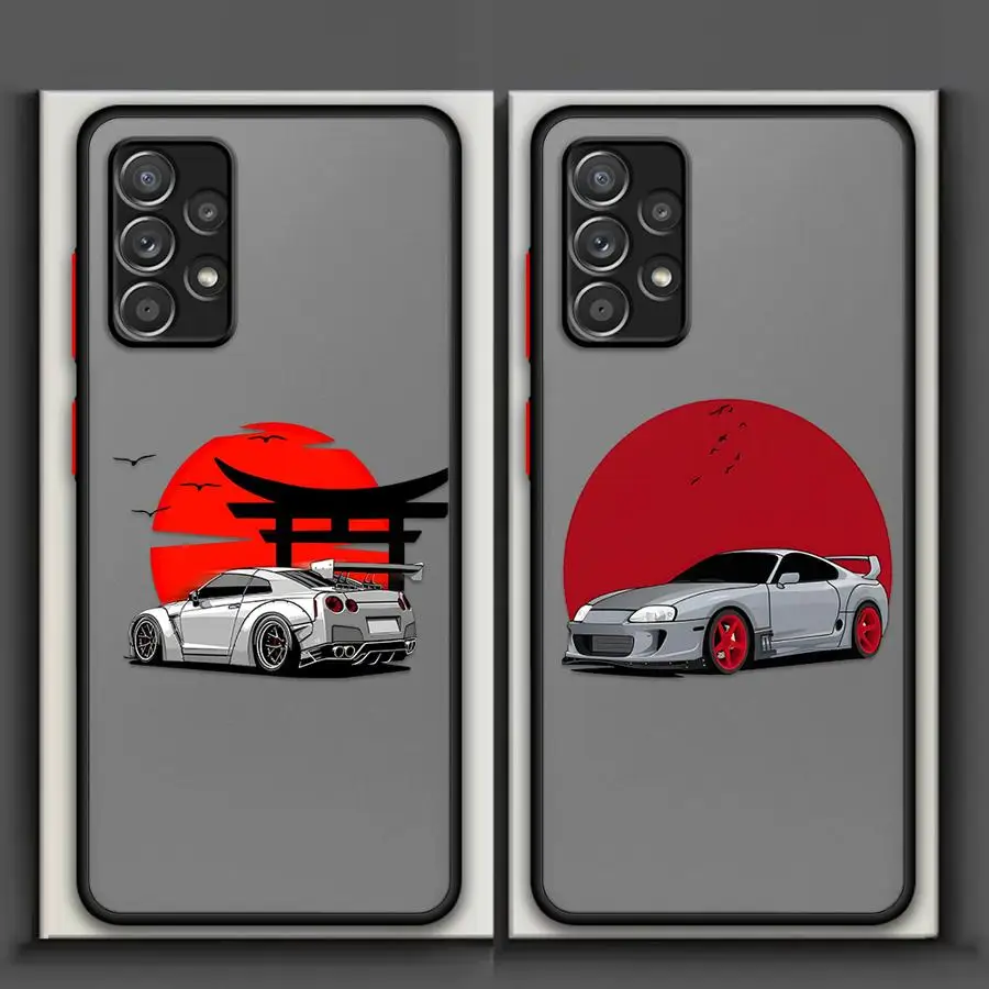 Cartoon Car Phone Cover Case for Samsung Galaxy A52S A72 A34 A36 A56 A55 A54 A73 A33 A16 A15 A17 A52 A53 A14 A23 A35