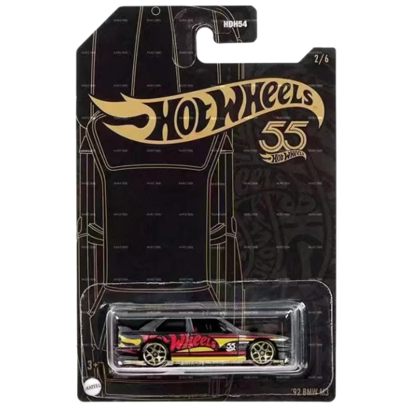 Hot Wheels 55Th Anniversary Black Yellow Series 2023 Bmw Nissan Chevy Nova Dodge Challenger Srt Volkswagen T1 Gtr 1/64 modello di auto