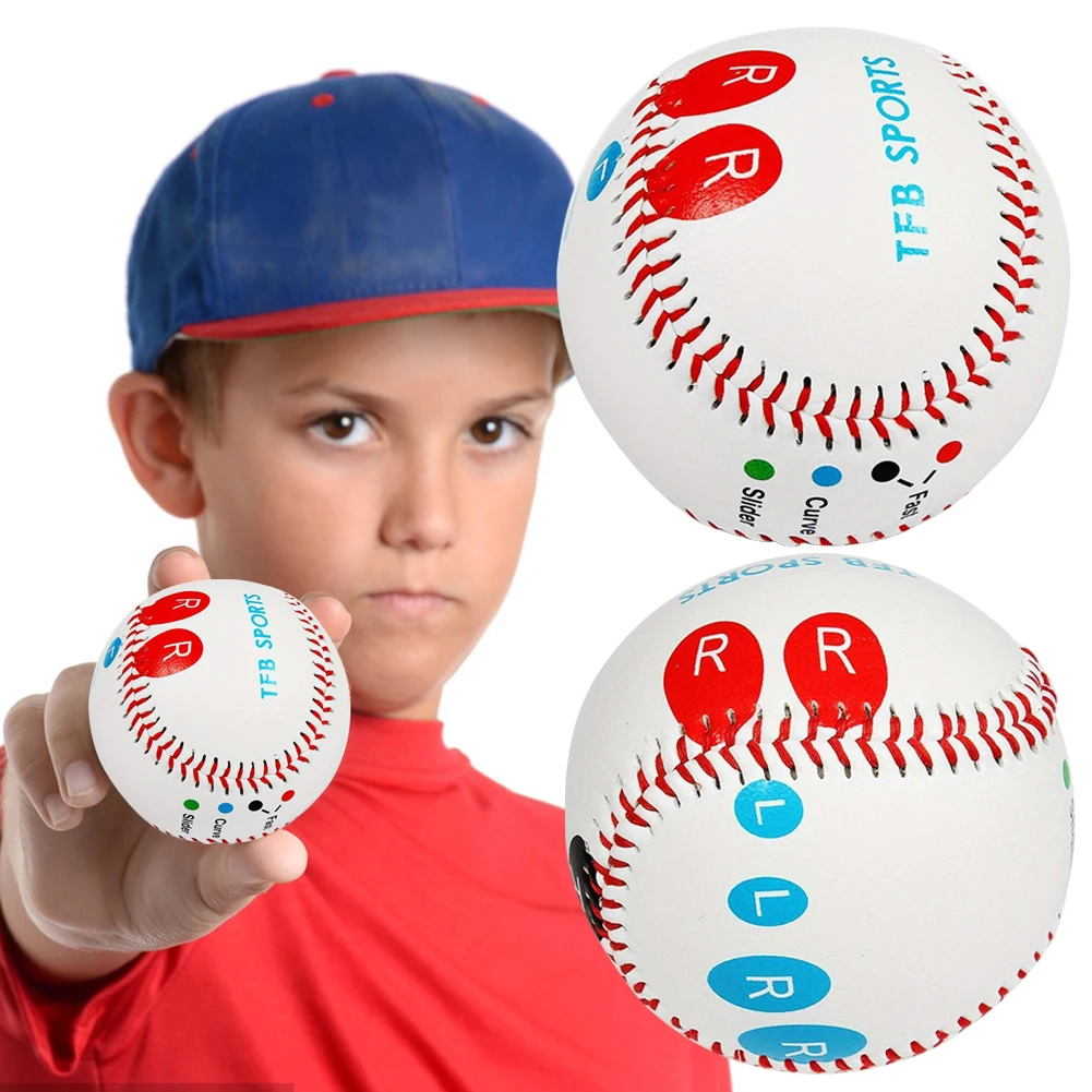 

9 Inch Pitch Training Baseball with Finger Placement Markers PVC Competition Training Baseball for Adults Baseball Fans