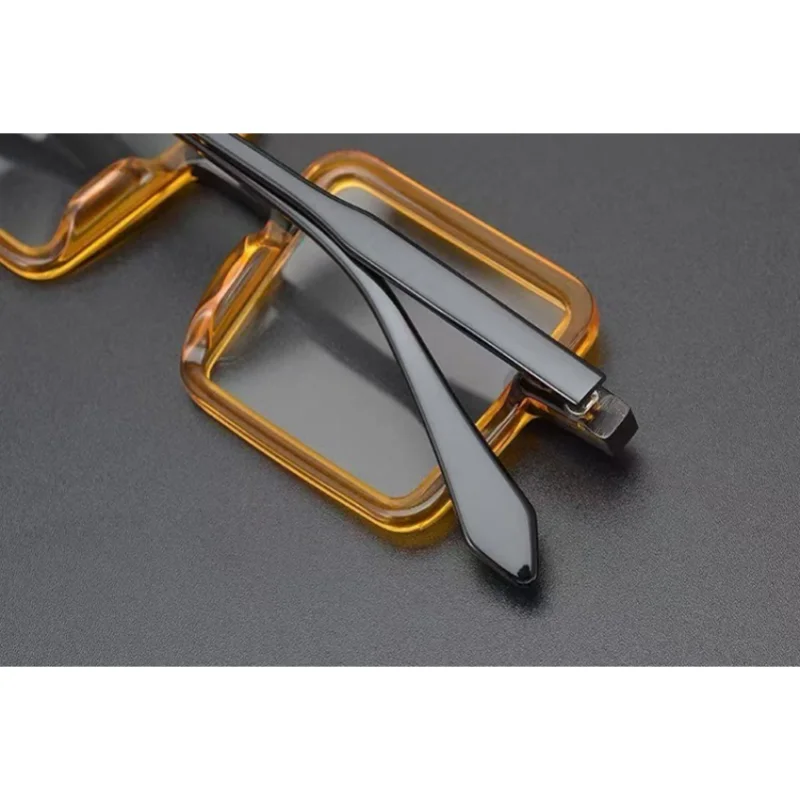 ヴィンテージアセテートスクエア近視メガネブルーライトカット眼鏡処方箋対応光学眼鏡