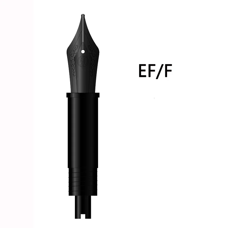Hongdian万年筆ペン先黒/銀/青の予備のペン先強くて黒い森/6013本のペン/f/吸収性2個/3個