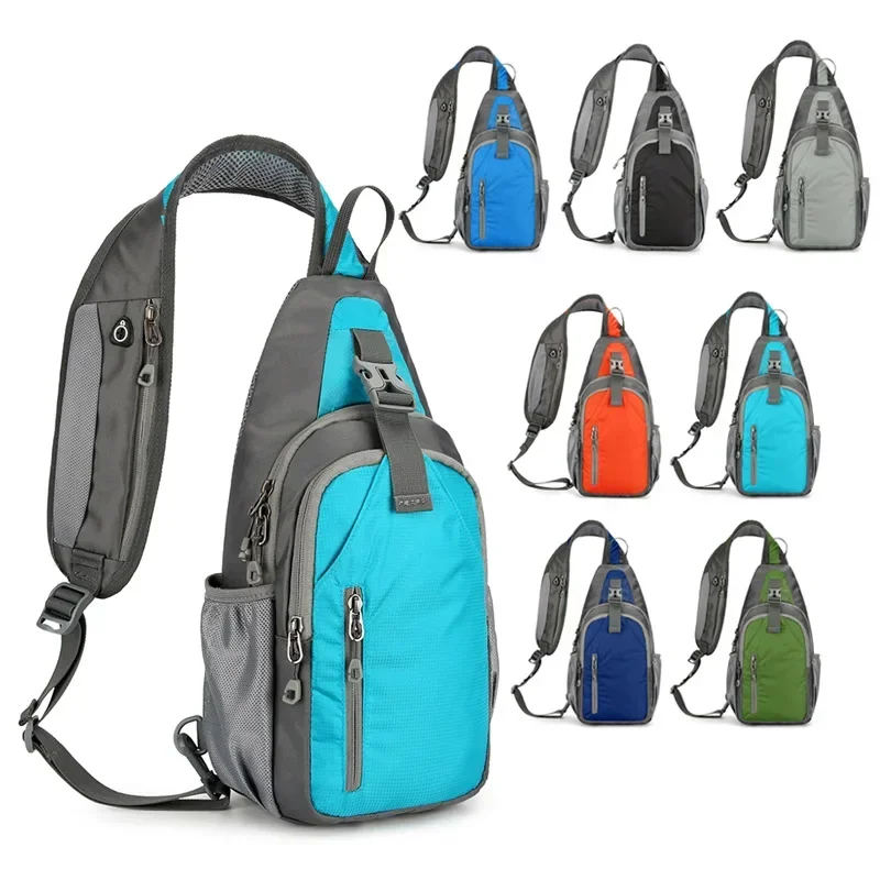 Men's Leisure Outdoor Hiking Bike Shoulder Bag Waterproof Sports Crossbody Bag Travel Backpack, Men's Chest Bag Shoulder Bag