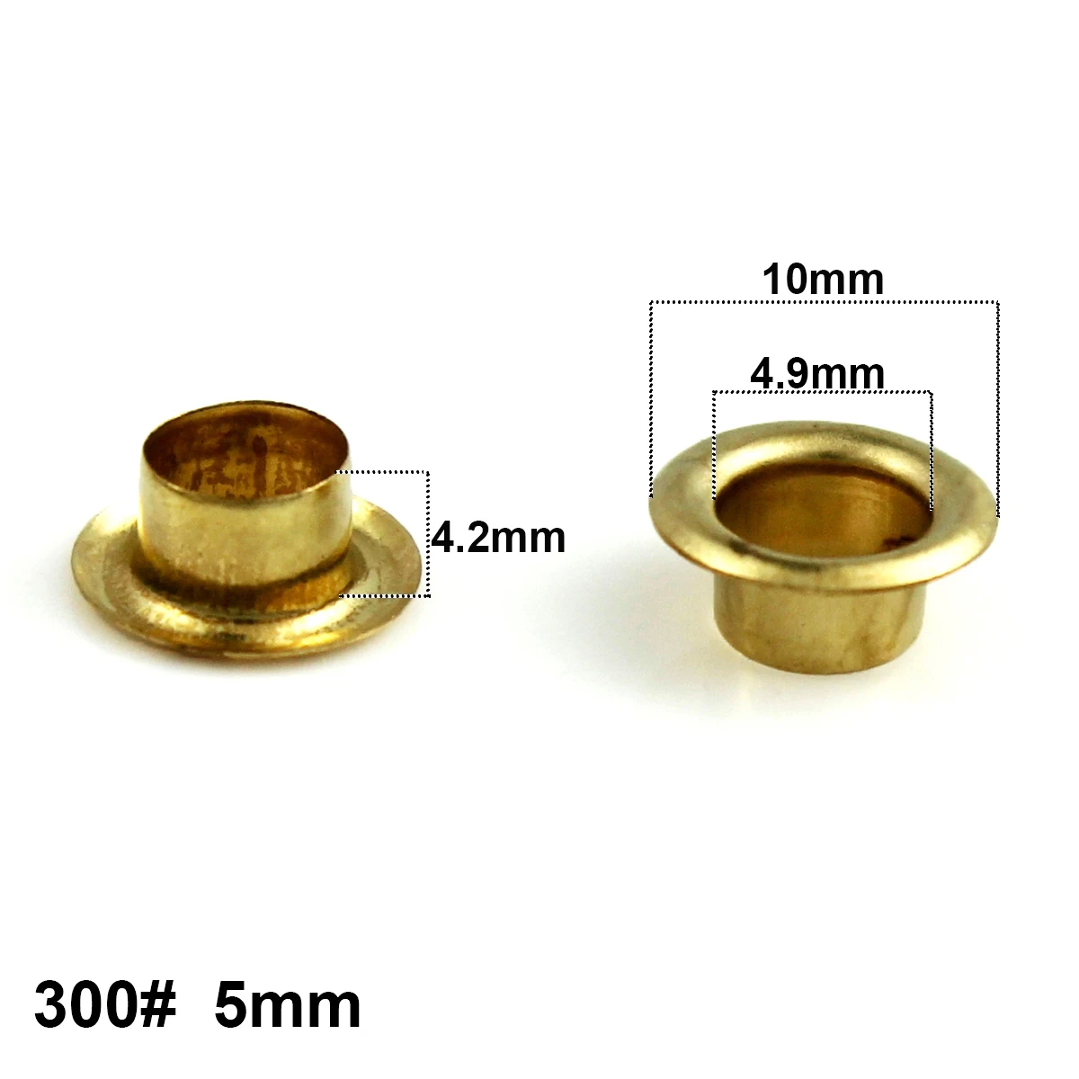 100sets 5mm Brass Eyelet with Washer 300# Leather Craft Repair Grommet Round Eye Rings For Shoes Bag Clothing Leather Belt Hat