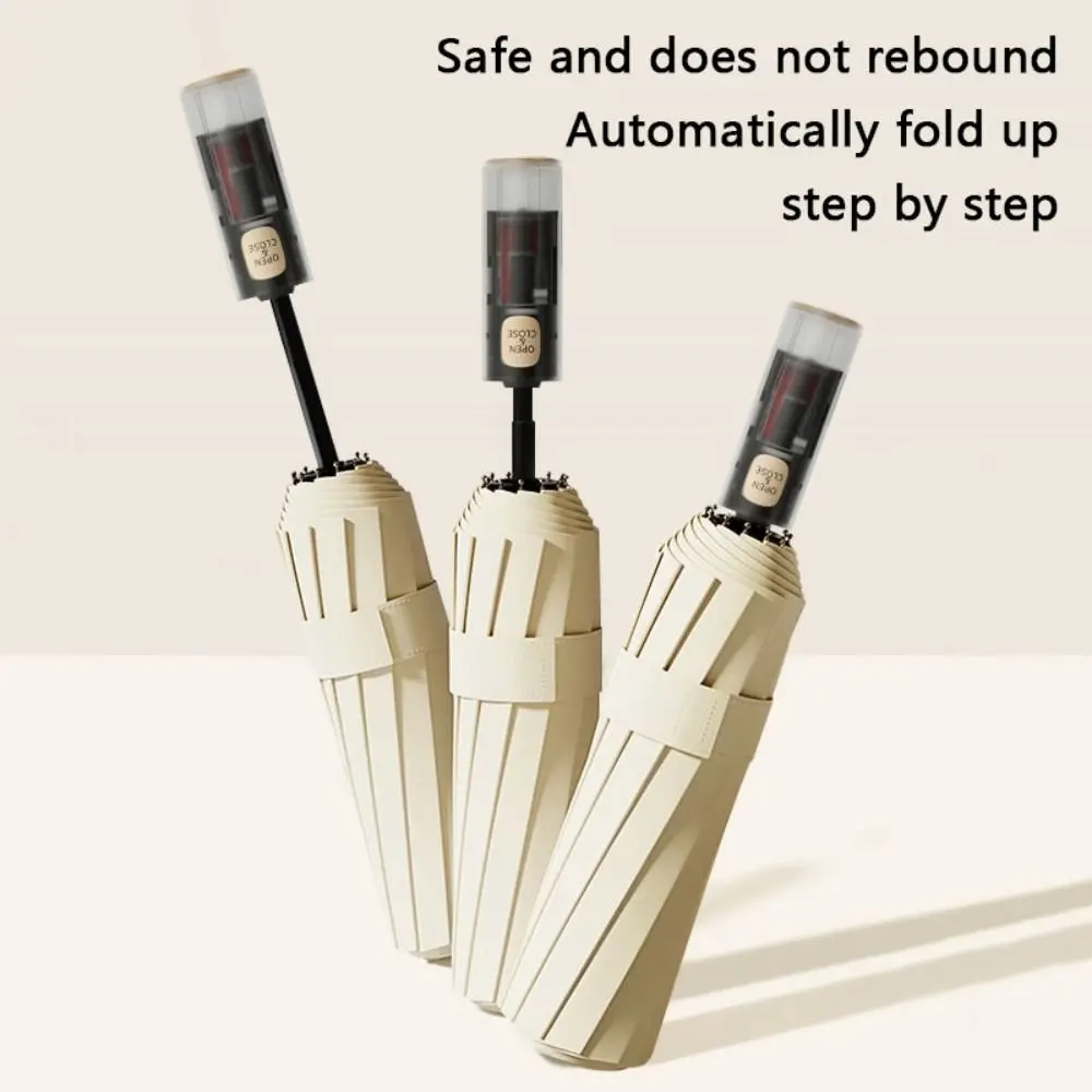 

Transparent Mechanical Handle Windproof Fully Automatic Umbrella Foldable Sunprotection Sun Shade Umbrella 20-Reinforced Frame