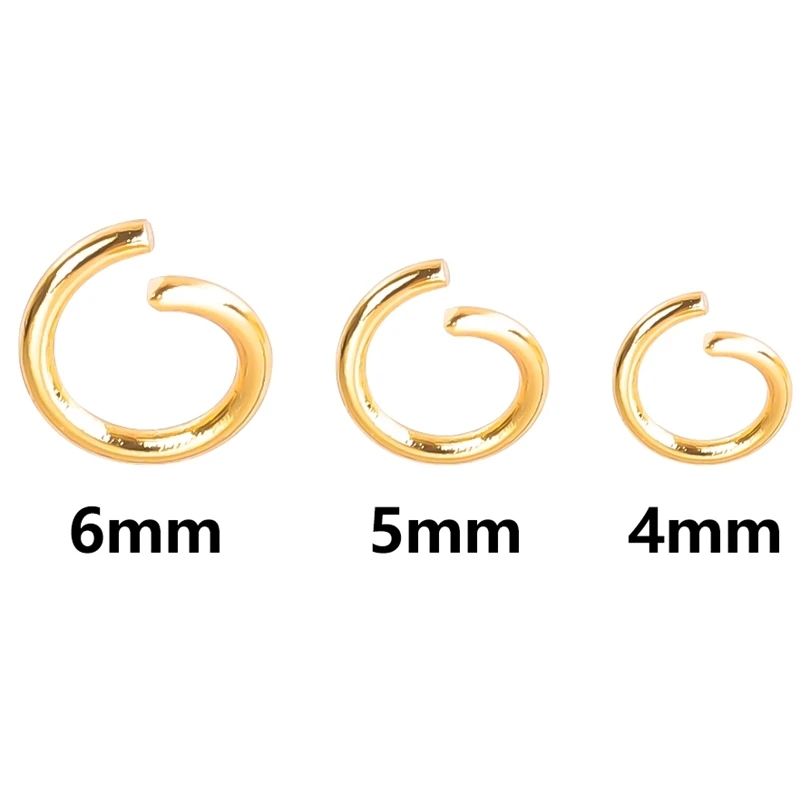 100pcs 3.5/4/5/6/7mm DIY Jewelry Findings Single Loops Jump Rings for jewelry making Bracelets Stainless Steel Charms Supplies