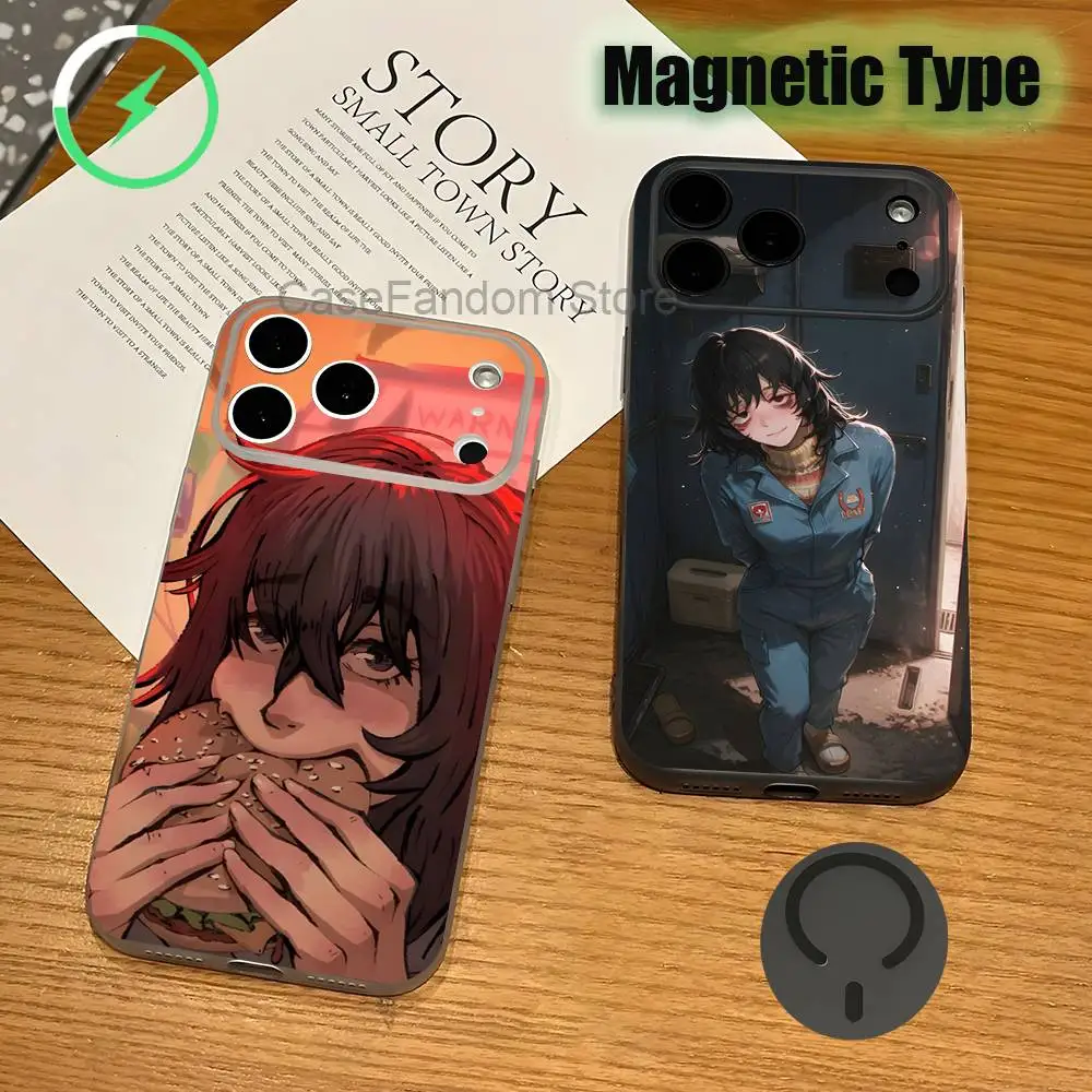 Anya M-Mouthwashing For iPhone 17,16,15,14,13,12,11,Pro,Max,Plus Magnetic Wireless Charging Transparent gray Phone Case