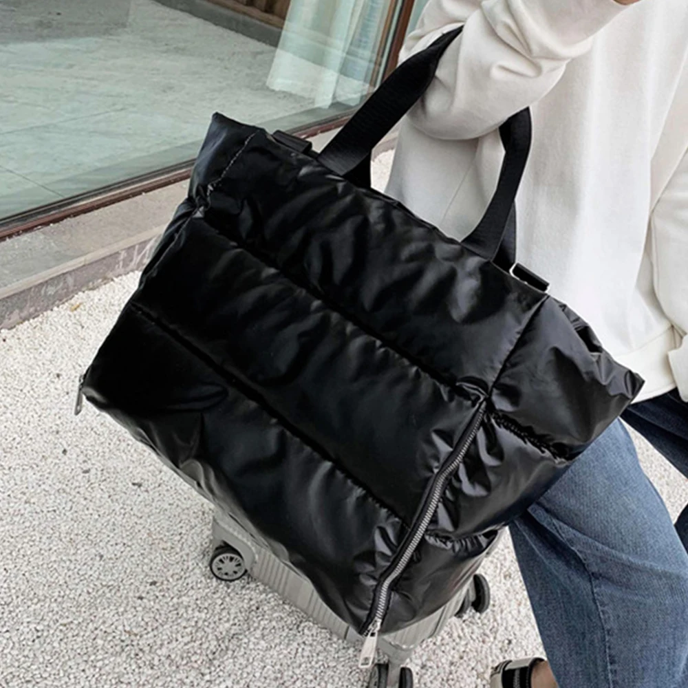 

Высококачественная нейлоновая женская спортивная сумка большой вместимости с разделением на сухое и влажное отделение, мягкая водонепроницаемая сумка через плечо для спортзала, йоги и путешествий