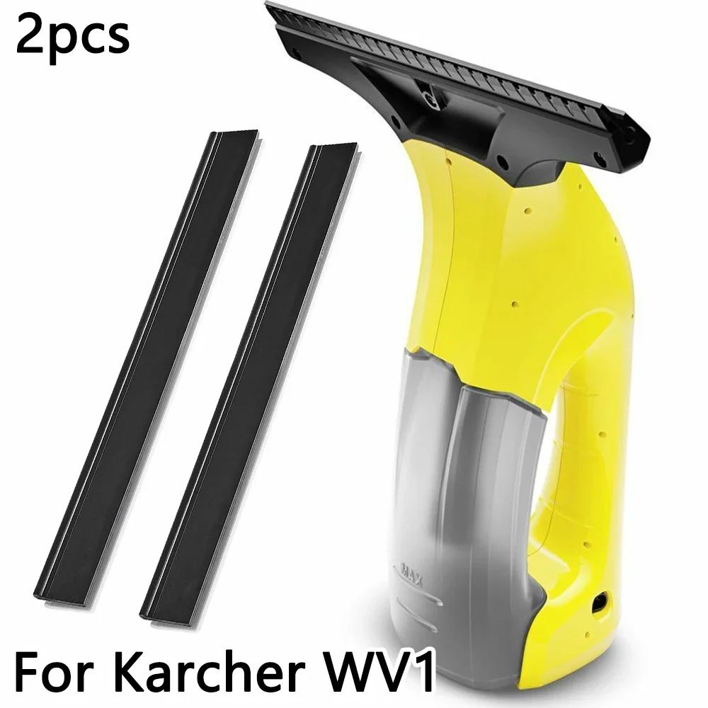 For Karcher 2.633-128.0 WV1 Flexible Rubber Cleaning Tools Replacement 2PCS 250mm Scrapers Pulling Lips Window Cleaner Blades