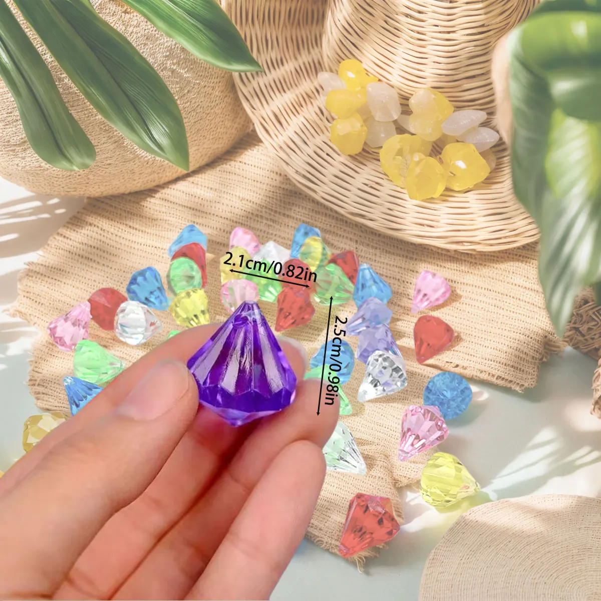 18/20pcs Diamond Set With/No Box Diving Pool Toy for Children DIY Play Scavenger Hunt Game in Beach Water Kid Party Gift