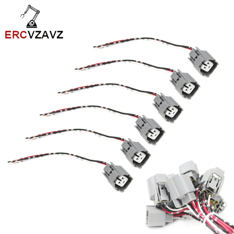 6PCS/set Sensor Harness Plug Connector 3 Lines for Kobelco SK200-6 SK300-6 DH200-5 Excavator