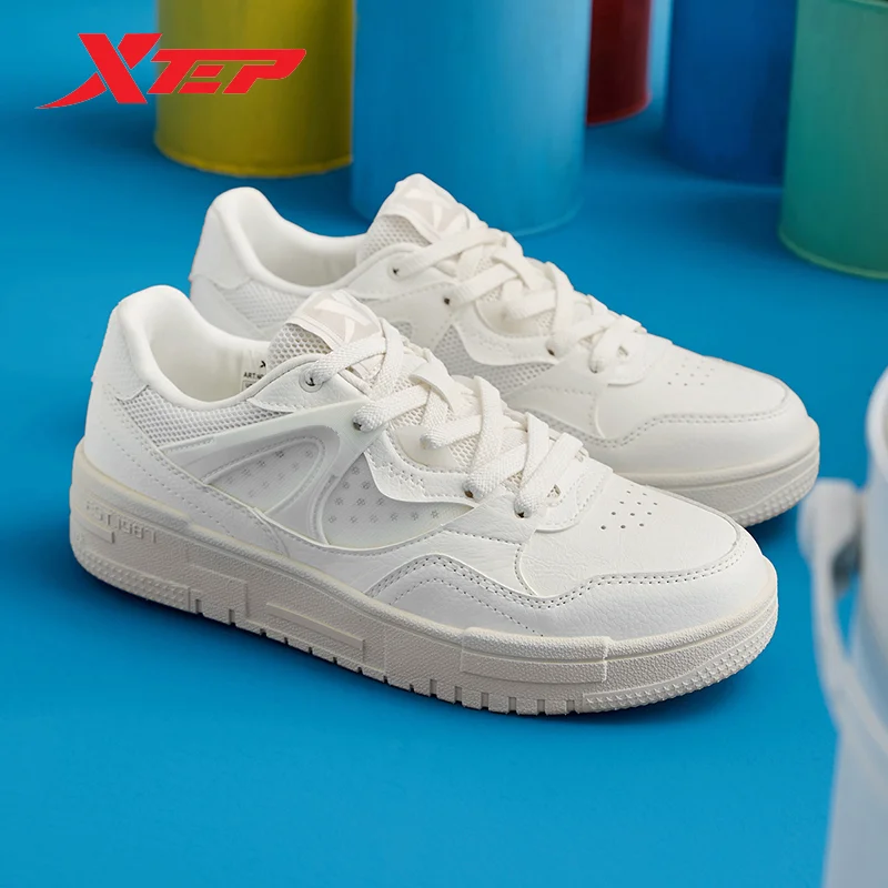 Xtep Mubai Skateboarding Shoes For Women 2024 Spring Breathable Women's Sports Shoes Classics Leisure Outdoor Shoes 876118310009