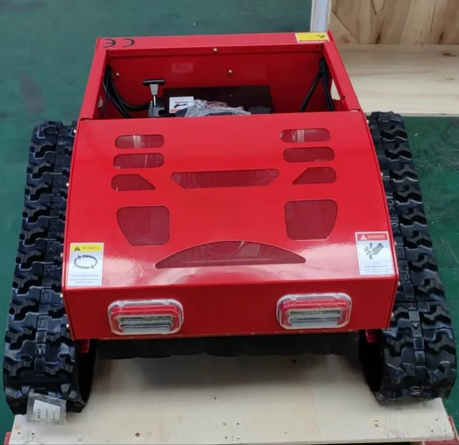 Automatic Mini Power Weeder Machine Tracked Remote-Controlled Robotic Lawnmower Grass Cutting Equipment