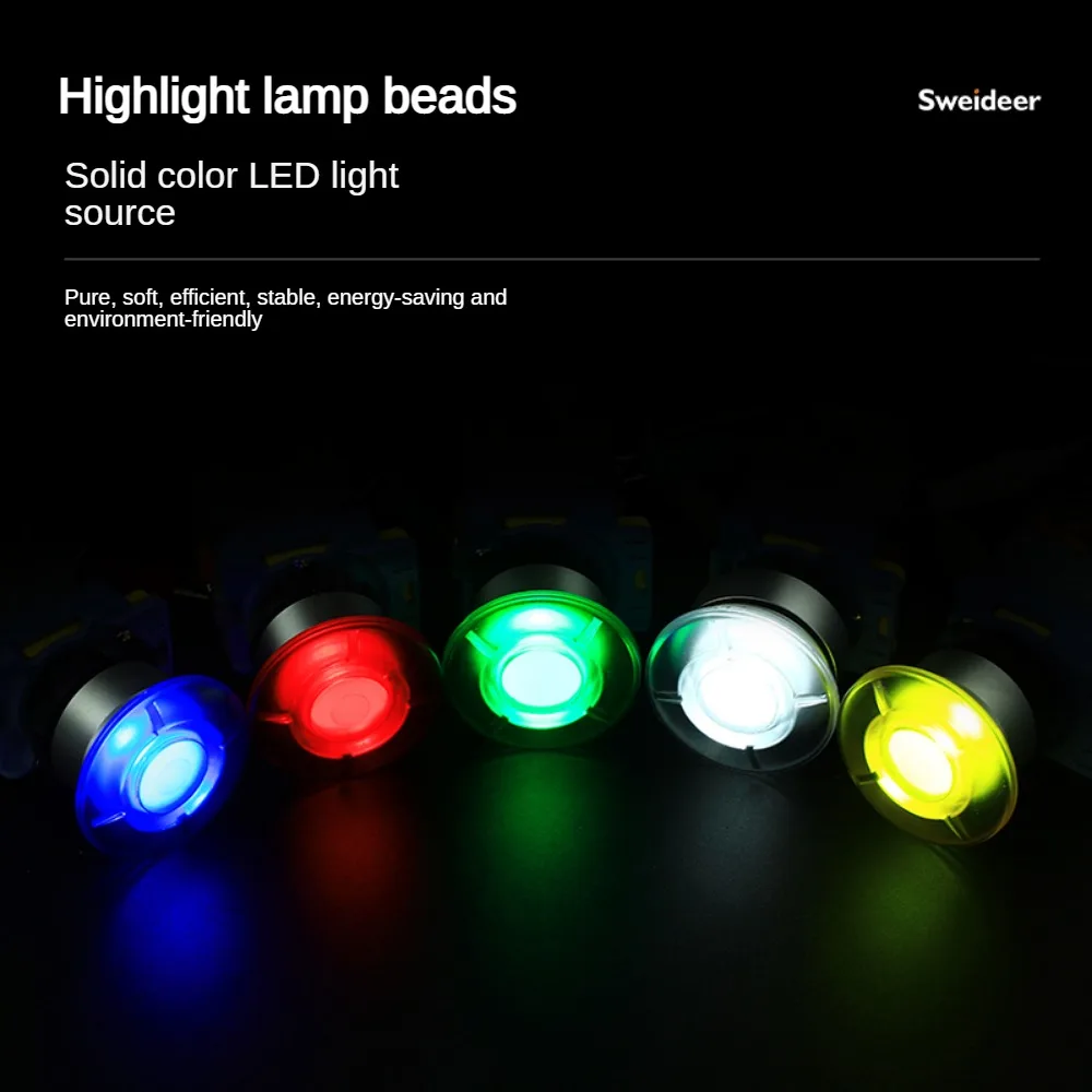 Mushroom Button Switch LED Waterproof 22mm Self Locking Momentary Self Reset Power Push Button Switch with Light 12V 24V 220V