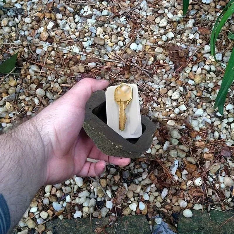 Crafts Caja fuerte oculta piedra jardin - imagen 5