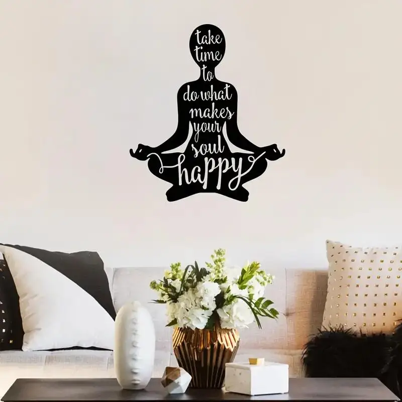 Add Soulful Inspiration to Your Yoga Room with this Beautiful Yoga Silhouette Wall Decal