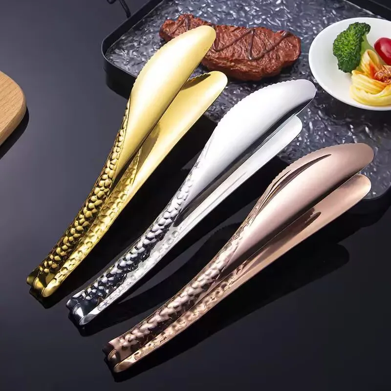 

26.5cm Ice Tong Bbq Stainless Steel Barbecue BBQ Clip Bread Food Ice Clamp Ice Tongs Bar Kitchen Accessories