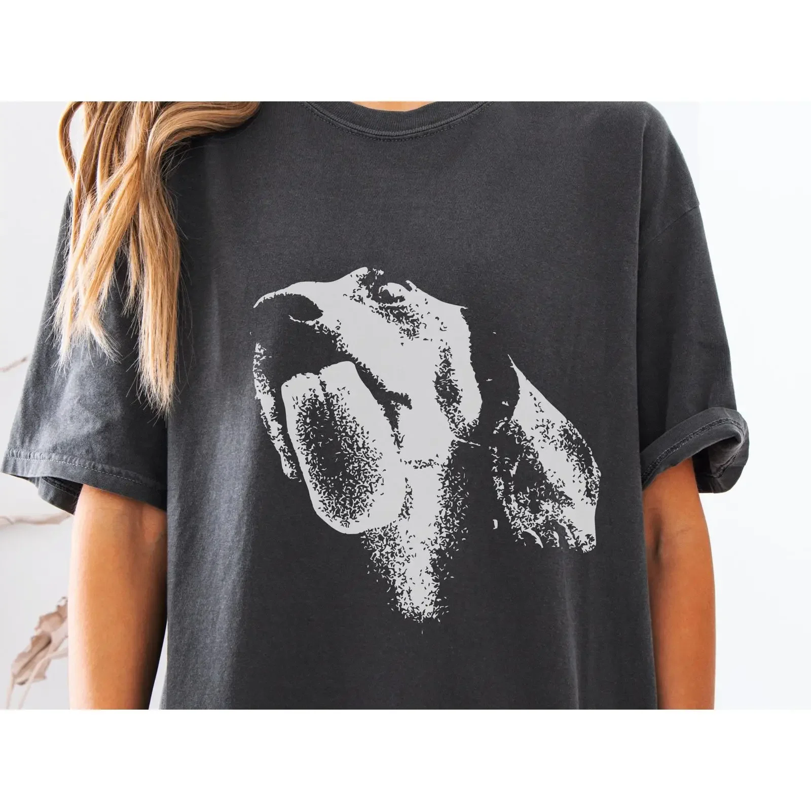 Dachshund Face T Shirt Funny Weenie Wiener Doxie Licking Tongue Out Print for Sausage Dog Mom amp Dad vintage Washed