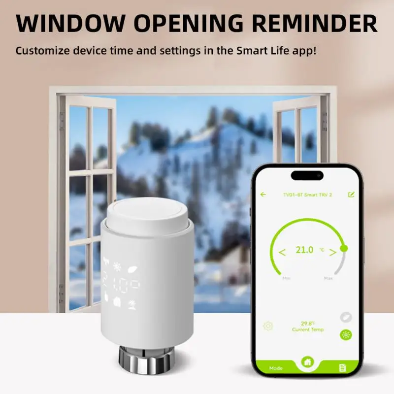 Yuya WiFi Smart Radiator Valve Temperature Control Valve Connection Intelligent Temperature Control Panel Temperature Controller