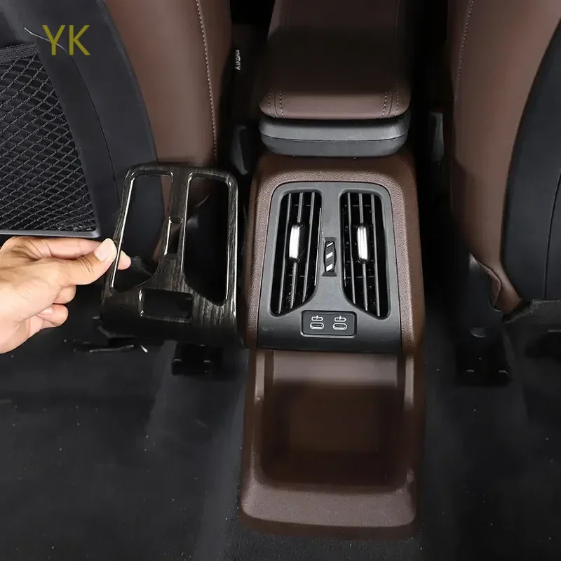 

For BMW X1 IX1 U11 2023-2025 ABS Carbon Fiber Car Rear Air Conditioning Outlet Cover Decoration Interior Car Accessories