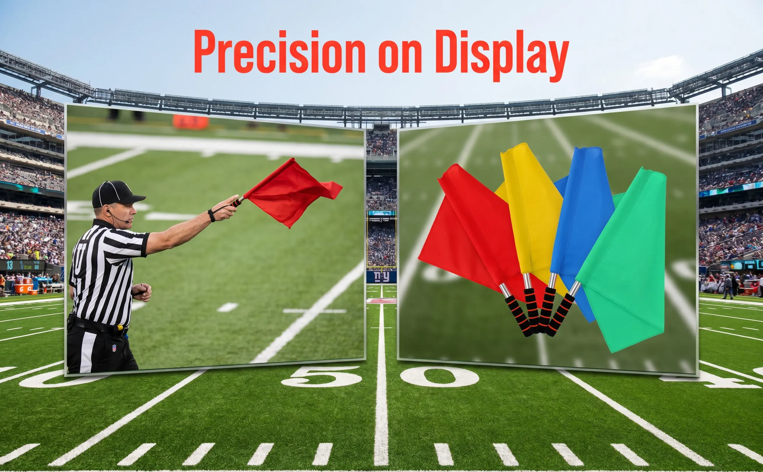 4Pcs Hand Signal Flags Versatile Cheering Props for Racing Cars Soccer Games Birthday Themed Parties Sports Event Commanding